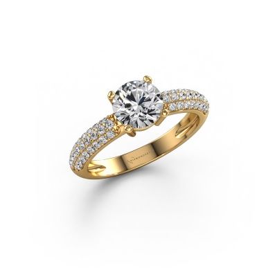 Engagement ring Marjan 585 gold lab grown diamond 1.369 crt