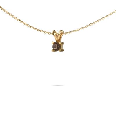 Necklace Eline 585 gold smokey quartz 5 mm