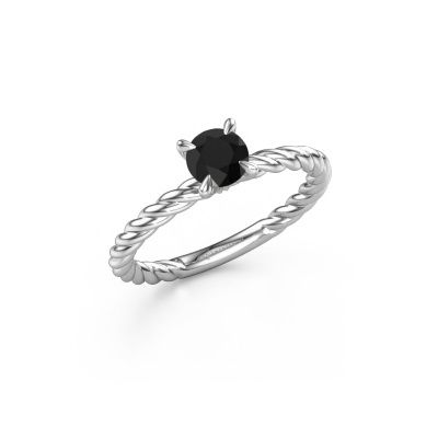 Verlovingsring Twanna 950 platina zwarte diamant 0.60 crt