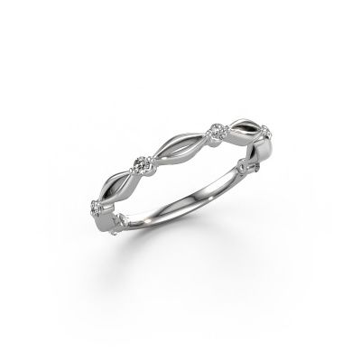 Stackable ring Shalon 585 white gold zirconia 1.8 mm