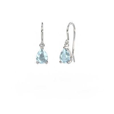 Drop earrings Laurie PER 1 950 platinum aquamarine 8x6 mm