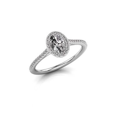 Engagement ring Seline ovl 2 585 white gold diamond 0.61 crt