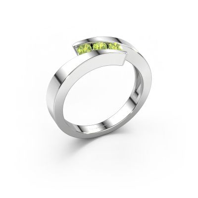 Ring Gracia 950 platinum peridot 2.7 mm