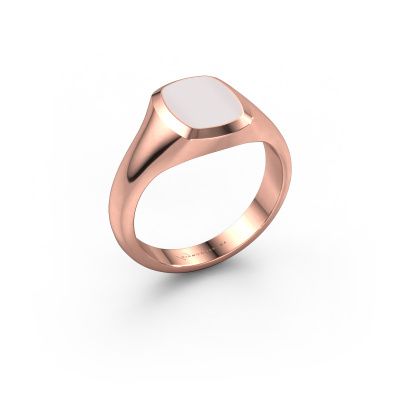 Bague pinky Benjamin 1 585 or rose nicolo rouge 10x8 mm