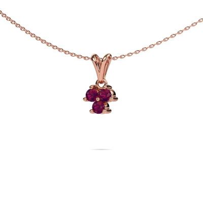 Pendant Shirlee 585 rose gold rhodolite 3 mm