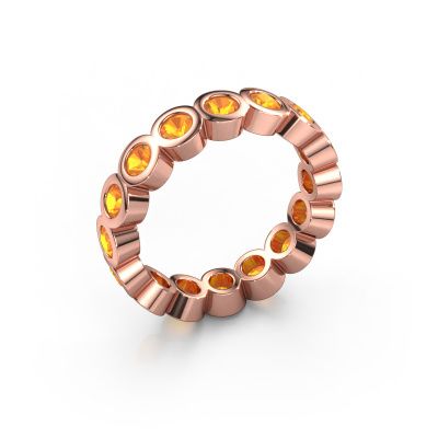 Stackable ring Edwina 3 585 rose gold citrin 3 mm