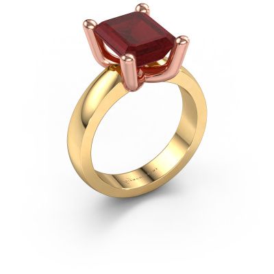Ring Clelia EME 585 gold ruby 10x8 mm