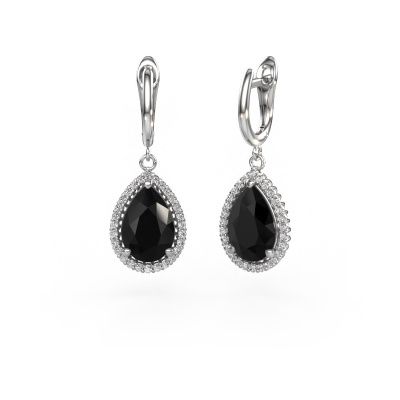 Pendants d'oreilles Tilly per 3 950 platine diamant noir 7.62 crt