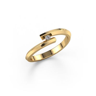 Ring Paulette 585 gold diamond 0.03 crt