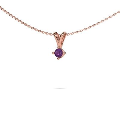 Anhänger Jannette 585 Roségold Amethyst 4 mm