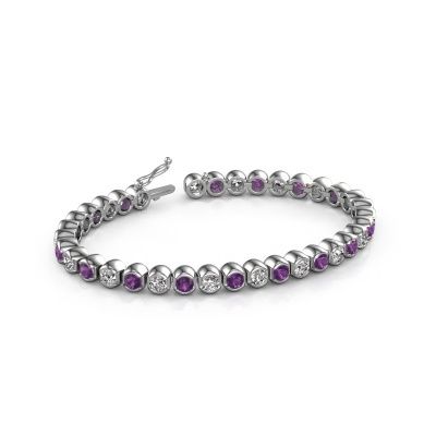 Tennis bracelet Bianca 4 mm 585 white gold amethyst 4 mm
