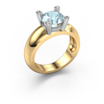 Ring Tamara RND 585 gold aquamarine 8 mm