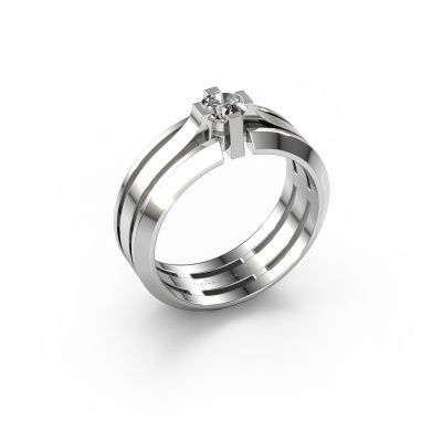 Herrenring Sem 950 Platin Zirkonia 4.7 mm