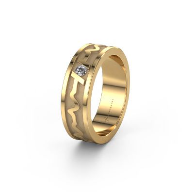 Wedding ring Heartbeat 3 585 gold ±0.24x0.08 in
