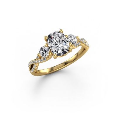 Engagement ring Marilou CSH 585 gold lab grown diamond 3.02 crt