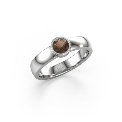 Ring Ise 1 950 platinum smokey quartz 4.7 mm