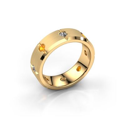 Herren ring Irwin 585 Gold Citrin 2.7 mm