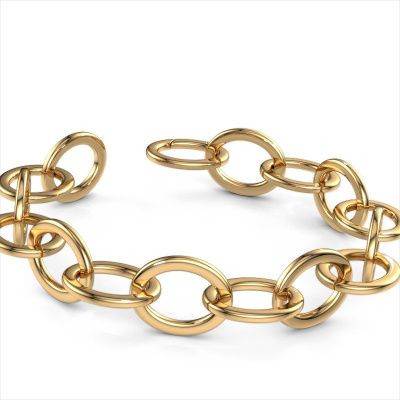 Armband Oval link 5 20mm 585 goud ±20 mm