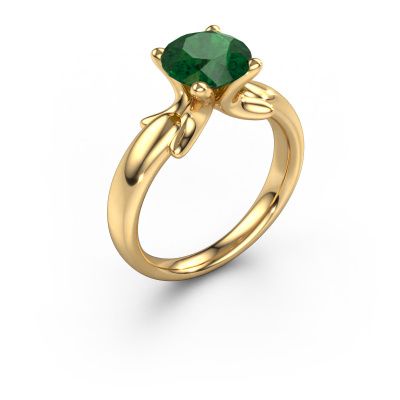 Ring Jodie 585 gold emerald 8 mm
