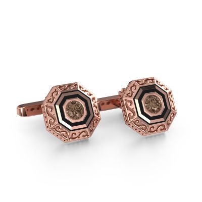 Cufflinks Dion 585 rose gold brown diamond 1.00 crt