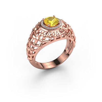 Pinky ring Jens 585 rose gold yellow sapphire 6.5 mm