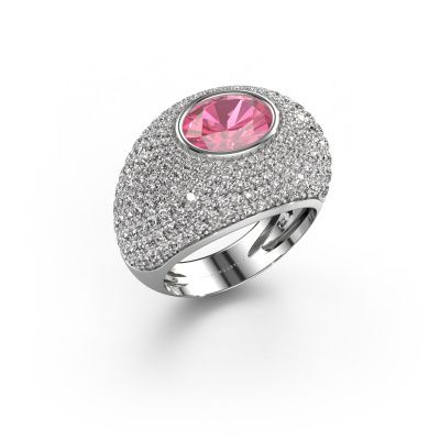 Ring Armida 585 Weißgold Pink Saphir 9x7 mm