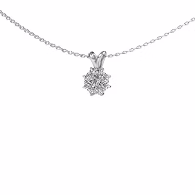 Pendant Carolyn 585 white gold diamond 0.26 crt