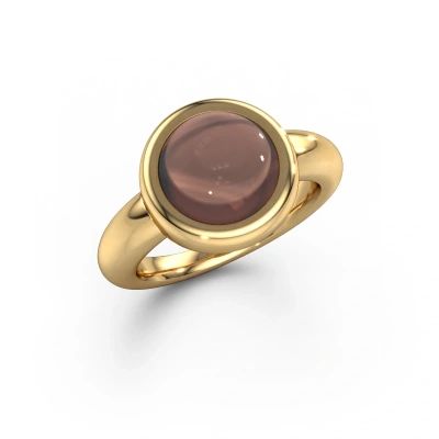 Ring Jenae 585 gold smokey quartz 10 mm