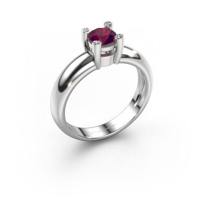 Ring Fleur 950 platinum rhodolite 4.7 mm