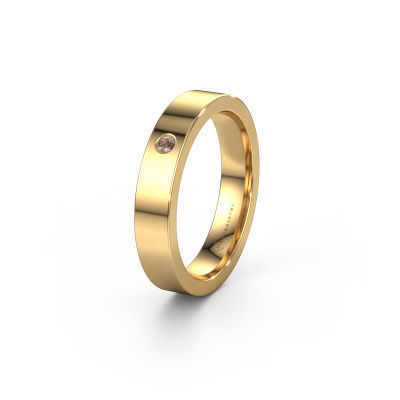 Bague de mariage WH0101L14BP 585 or jaune diamant brun ±4x2 mm