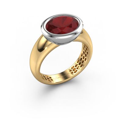 Ring Evelyne 585 gold ruby 10x8 mm