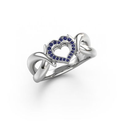 Ring Earlie 1 585 white gold sapphire 1.1 mm