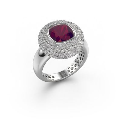 Ring Keshia 950 platinum rhodolite 8 mm