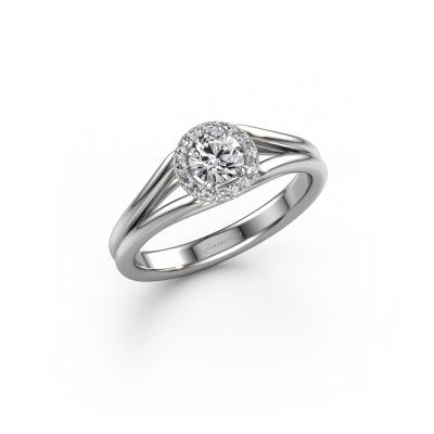 Verlobungsring Verla rnd 1 585 Weißgold Lab-grown Diamant 0.505 crt