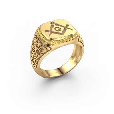 Herren ring Johan 2 585 Gold Gelb Saphir 1.2 mm