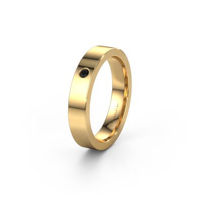 Bague de mariage WH0101L14BP 585 or jaune diamant noir ±4x2 mm