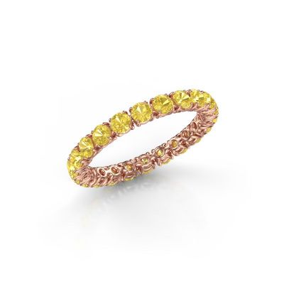 Ring Vivienne 2.7 585 rosé goud gele saffier 2.7 mm