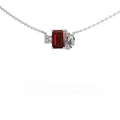 Pendant Frauke EME 585 white gold garnet 7x5 mm