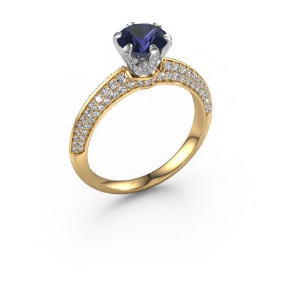 Verlobungsring Abby 585 Gold Saphir 6.5 mm