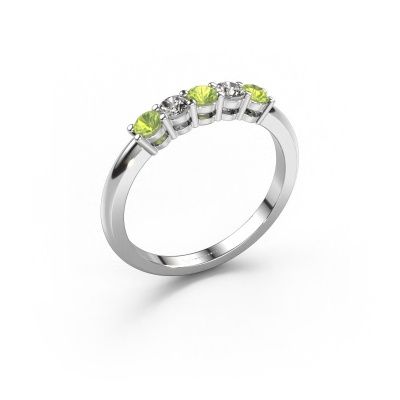 Ring Michelle 5 585 white gold peridot 3 mm