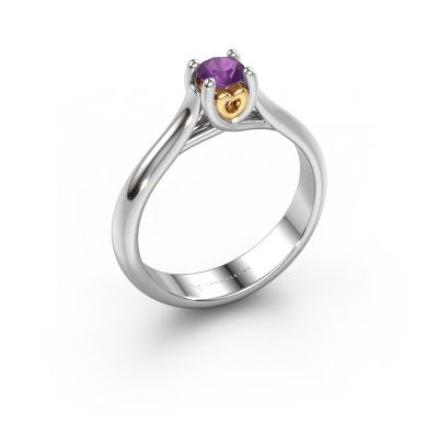 Verlobungsring Nisa 585 Weißgold Amethyst 4.2 mm