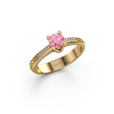 Verlobungsring Mei 585 Gold Pink Saphir 4.7 mm