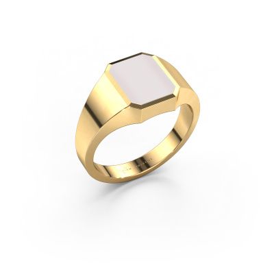 Pinky Ring Lars 1 585 Gold Rot Lagenstein 10x8 mm