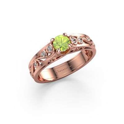 Ring Quinty 585 rose gold peridot 4.7 mm
