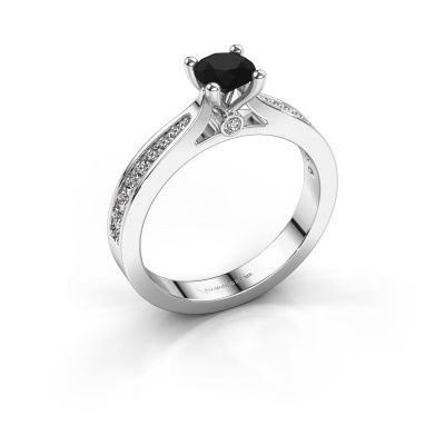 Verlovingsring Evelien 950 platina zwarte diamant 0.80 crt