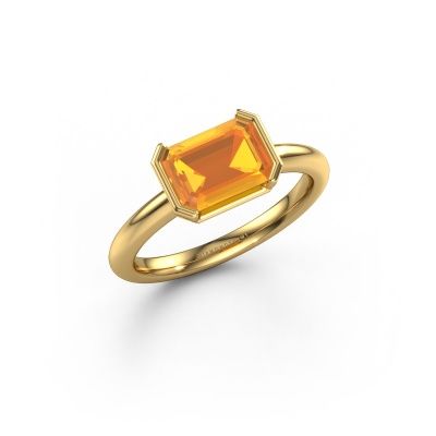 Bague de fiançailles Tayler EME 585 or jaune citrine 8x6 mm
