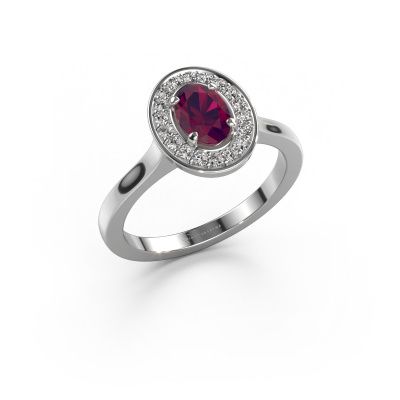 Ring Madelon 1 950 platinum rhodolite 7x5 mm