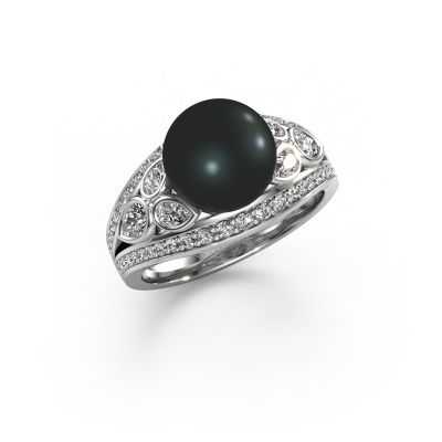 Ring Marlies 950 platinum black pearl 9 mm