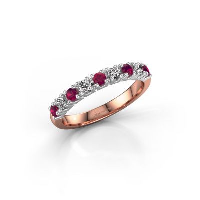 Ring Rianne 9 585 rosé goud rhodoliet 2.4 mm
