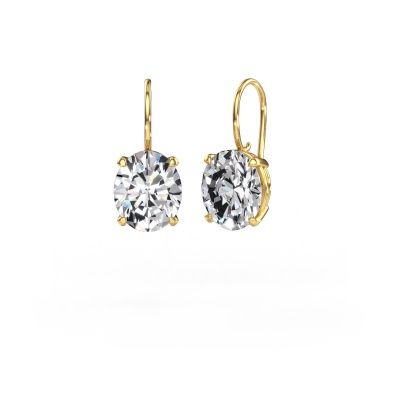 Drop earrings Cleo OVL 585 gold lab grown diamond 10.10 crt
